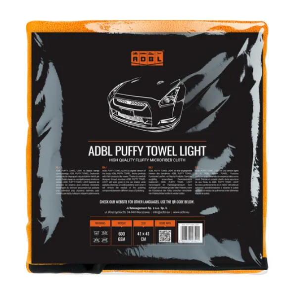 ADBL Puffy Towel Light mikrofibra do czyszczenia i polerowania 600gsm 41x41cm