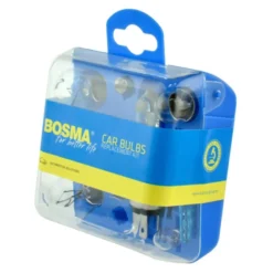 Żarówka samochodowa Bosma 12V H4 zapasowy komplet bezpieczniki + żarówki pomocnicze