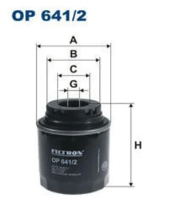 FILTRON filtr oleju OP641/2 - VW Audi Seat 1.2/1.4 TSI 10-