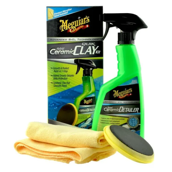 Hybrid Ceramic Quik Clay Kit Meguiars zestaw do glinkowania lakieru