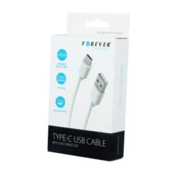 Kabel biały USB ładowarka Forever USB-C 1,0 m 2A