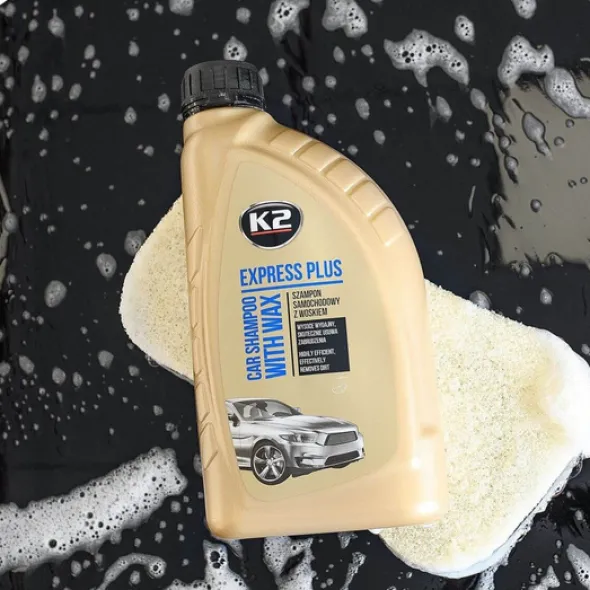 K2 Express Plus Szampon samochodowy z woskiem carnauba 1L
