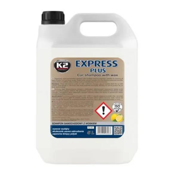 K2 Express Plus szampon samochodowy z woskiem carnauba 5L