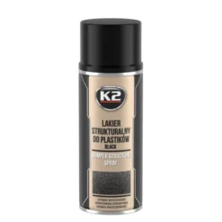 K2 Pro czarny lakier strukturalny do plastików zderzaków spray 400ml