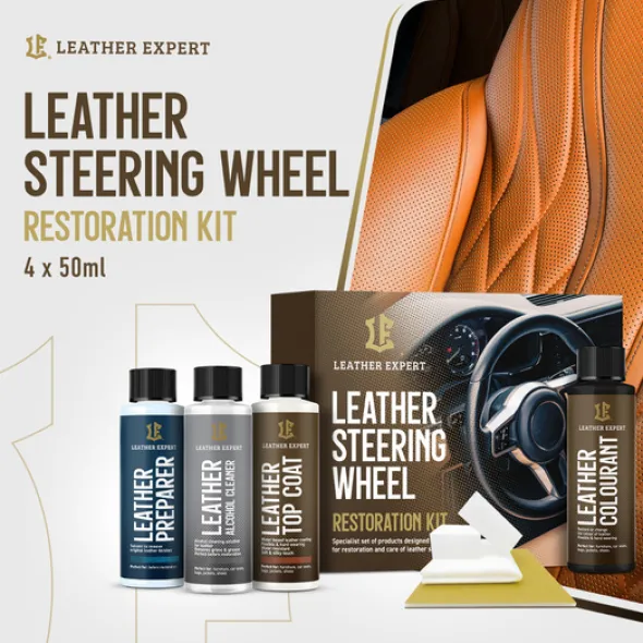 Leather Expert Steering Wheel Kit Zestaw do renowacji kierownicy - czarny
