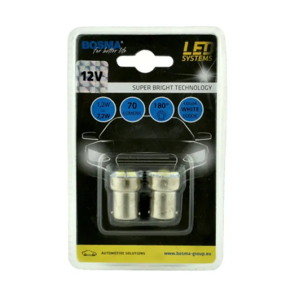 Led Bosma Ba15s 4x LED SMD5050 White 2szt *3048*