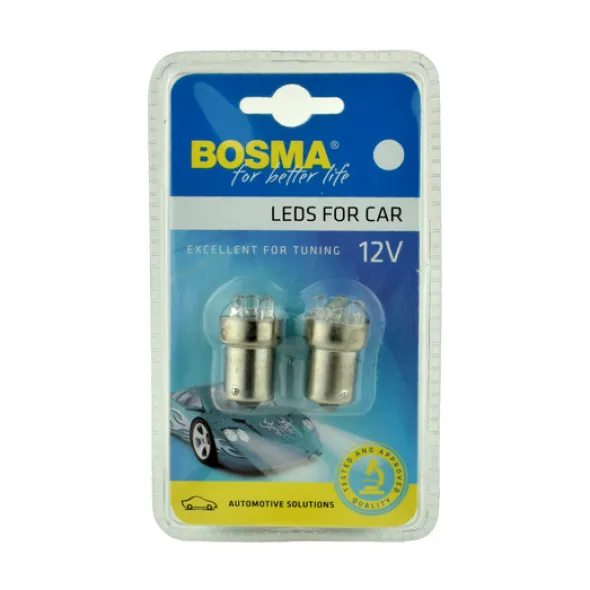 Led Bosma Ba15s 5x LED White 2szt *2076*