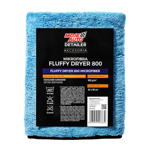 Moje Auto Detailer Mikrofibra FLUFFY DRYER 800g/m2 60x90cm