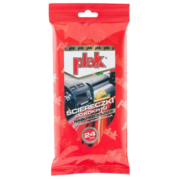 Plak ściereczki do kokpitu o zapachu pomarańczy - 24szt