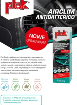 Preparat do dezynfekcji klimatyzacj Plak Airclim Antibatterico - zestaw 2szt