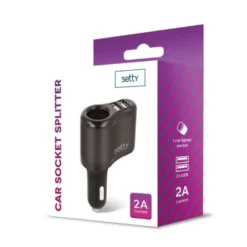 Rozgałęźnik rozdzielacz gniazda zapalniczki Setty RGS-01 2xUSB 2A