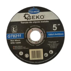 Tarcza do cięcia metalu INOX 125x1,0x22,23 GEKO G78211