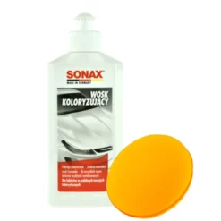 Wosk koloryzujący biały Sonax 250ml + aplikator do nakładania