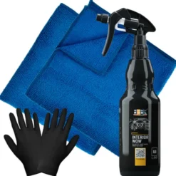 Zestaw: Dressing ADBL Interior WOW bananowy 500ml + 2 mikrofibry i rękawiczki