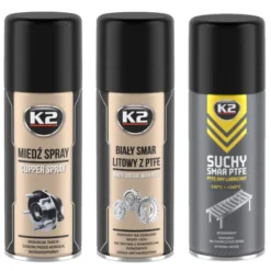 Zestaw smarów K2: Cooper PTFE, Dry Lubricant oraz White Grease