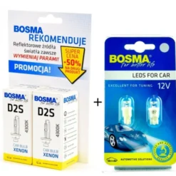 Zestaw: xenon D2S 4300K Bosma 2szt + 2xW5W